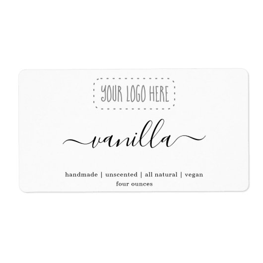 Sticker Étiquette logo personnalisé (Devant)