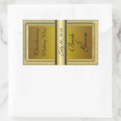 Sticker Étiquette Mariage en or foncé (Sac)