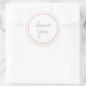 Sticker Étiquette Merci à bascule rose (Sac)