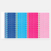 Sticker Étiquette mignon caricature animal garçon (Feuille)