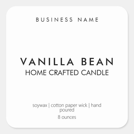 Sticker Étiquette minimaliste moderne fait maison (Devant)