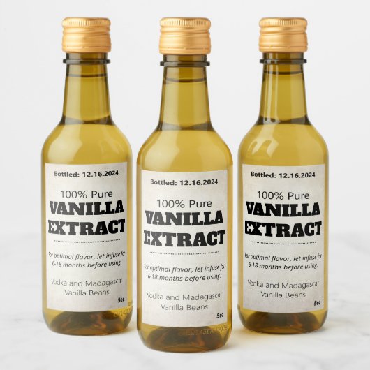 Sticker Étiquette moderne extrait de vanille ASOv2 (Bouteilles)