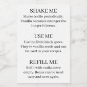 Sticker Étiquette moderne extrait de vanille retou (Étiquettes simples)