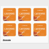 Sticker Étiquette Personnalisé Cayenne Spice (Feuille)