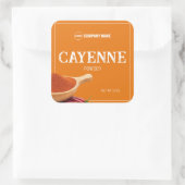 Sticker Étiquette Personnalisé Cayenne Spice (Sac)