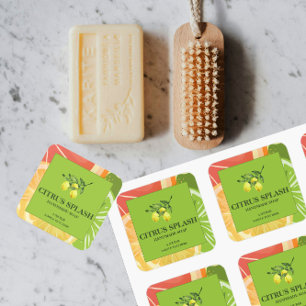 Sticker Étiquette personnalisé Citrus Soap