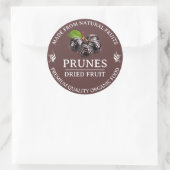 Sticker Étiquette personnalisé Prunes séché Fruit (Sac)