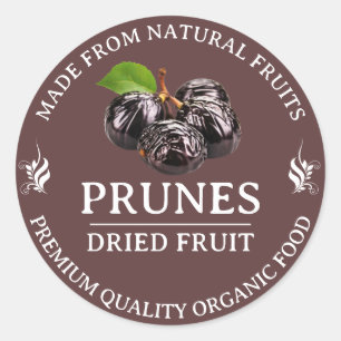 Sticker Étiquette personnalisé Prunes séché Fruit