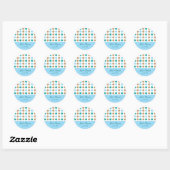 Sticker Étiquette pois Blue Favor (Feuille)