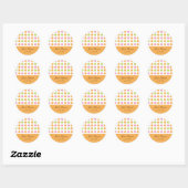 Sticker Étiquette pois orange Favour Bag (Feuille)