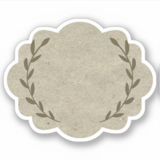 Sticker Étiquette pour bocal à épices blanc élégan