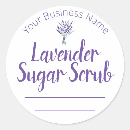 Sticker Étiquette Pour Lavender Fabriqué Maison (Devant)