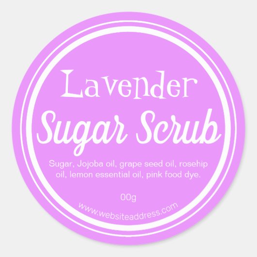 Sticker Étiquette Pour Lavender Frappe De Sucre Fa (Devant)