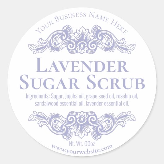 Sticker Étiquette Pour Lavender Frappe De Sucre Fa (Devant)