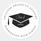 Sticker Étiquette pour sceau de l'année de graduat (Devant)