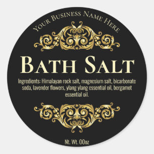 Sticker Étiquette Pour Sel De Bain Fabriqué À La M