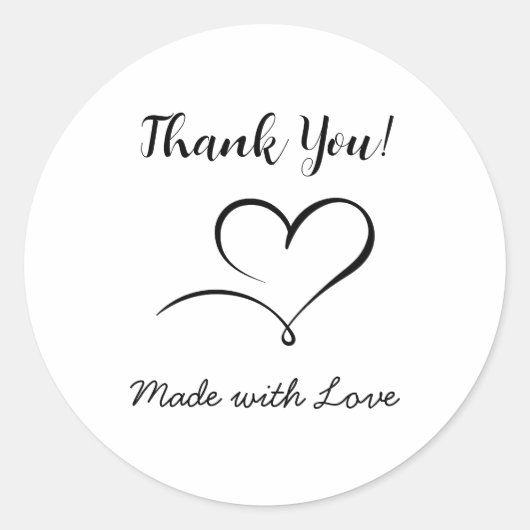 Sticker Étiquette rond avec message d'amour (Devant)