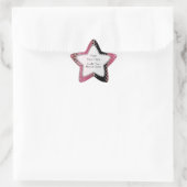 Sticker Étiquette Rose Black Party Favoriser Star (Sac)