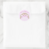 Sticker Étiquette rose "Princesse Approuvée" (Sac)