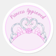 Sticker Étiquette rose "Princesse Approuvée"