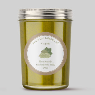 Sticker Étiquette rustique à la gelée de gooseberr