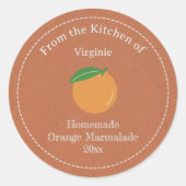 Sticker Étiquette rustique Orange (Devant)