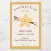 Sticker Étiquette Rustique pour extrait de vanille