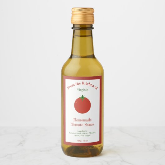 Sticker Étiquette Rustique Sauce Tomate (Devant)