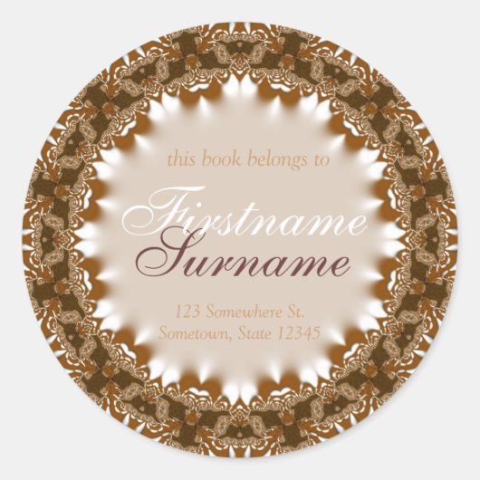 Sticker Étiquette Satin Earth Lace (Devant)