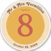 Sticker Étiquette super pour le numéro de table (Devant)