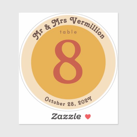 Sticker Étiquette super pour le numéro de table (Feuille)