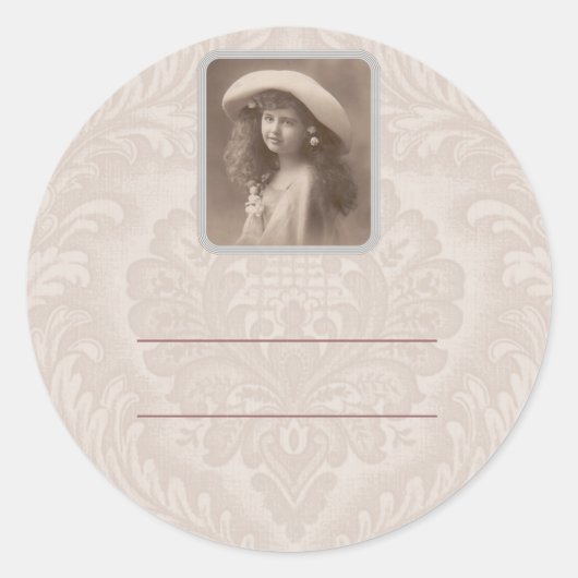 Sticker étiquette tag tag Nostalgia Victorian Girl (Devant)