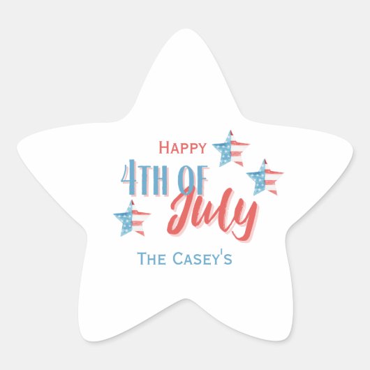 Sticker étoile 4 juillet BBQ (Devant)