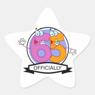 Sticker Étoile 65 Anniversaire officiel