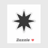 Sticker étoile 8 points (Feuille)