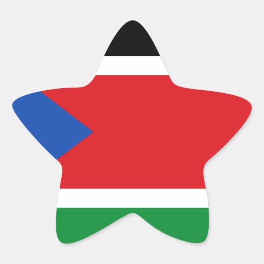 Sticker Étoile A bas prix ! Drapeau du Soudan du Sud (Devant)