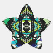 Sticker Étoile à damiers (Devant)