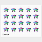 Sticker Étoile Abstract Butterfly (Feuille)