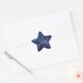Sticker étoile Abstraite fractale bleue (Enveloppe)