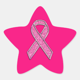 Sticker Étoile Accent Chrome Parties scintillant Style rose Ruban