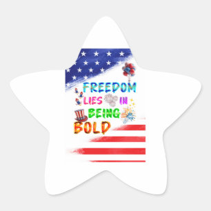 Sticker Étoile Accessoires de liberté réside dans l'audace