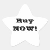 Sticker Étoile Acheter maintenant affaires blanc noir (Devant)