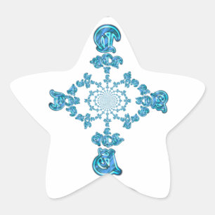 Sticker Étoile Action Retro Vintage Hakuna Matata Blue Gift.png