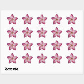Sticker Étoile Adénium Fleur Rose Flore Dégradé Violet (Feuille)
