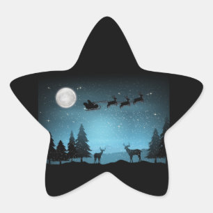 Sticker Étoile Adorable Rindeer La Nuit