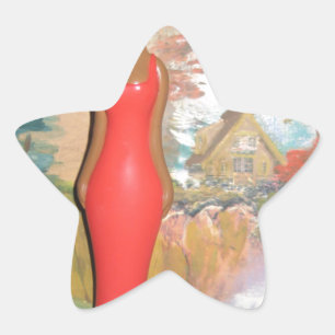 Sticker Étoile Afro Glam : Une beauté intemporelle