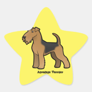 Sticker Étoile airedale terrier