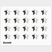 Sticker Étoile alpacas de rennes de noël (Feuille)