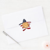 Sticker Étoile American Pie (Pomme Pie avec drapeau américain) (Enveloppe)