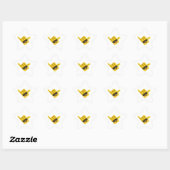 Sticker Étoile Amitié et salutations classique collant rond (Feuille)